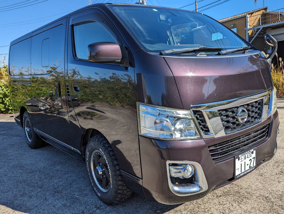 ISUZU コモ 日産 NV350 4WD ディーゼル パートタイムダブルヒーターエアコン ヒッチ メンバーメッキカスタム 寒冷地仕様? 検付き茨城から
