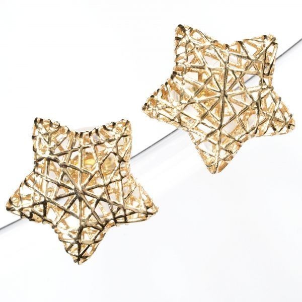 【厳選商品】 ゴールド スター 星 ピアス K18YG 刻印有 デザイン 18金製 参考価格12万 GO148-7-1