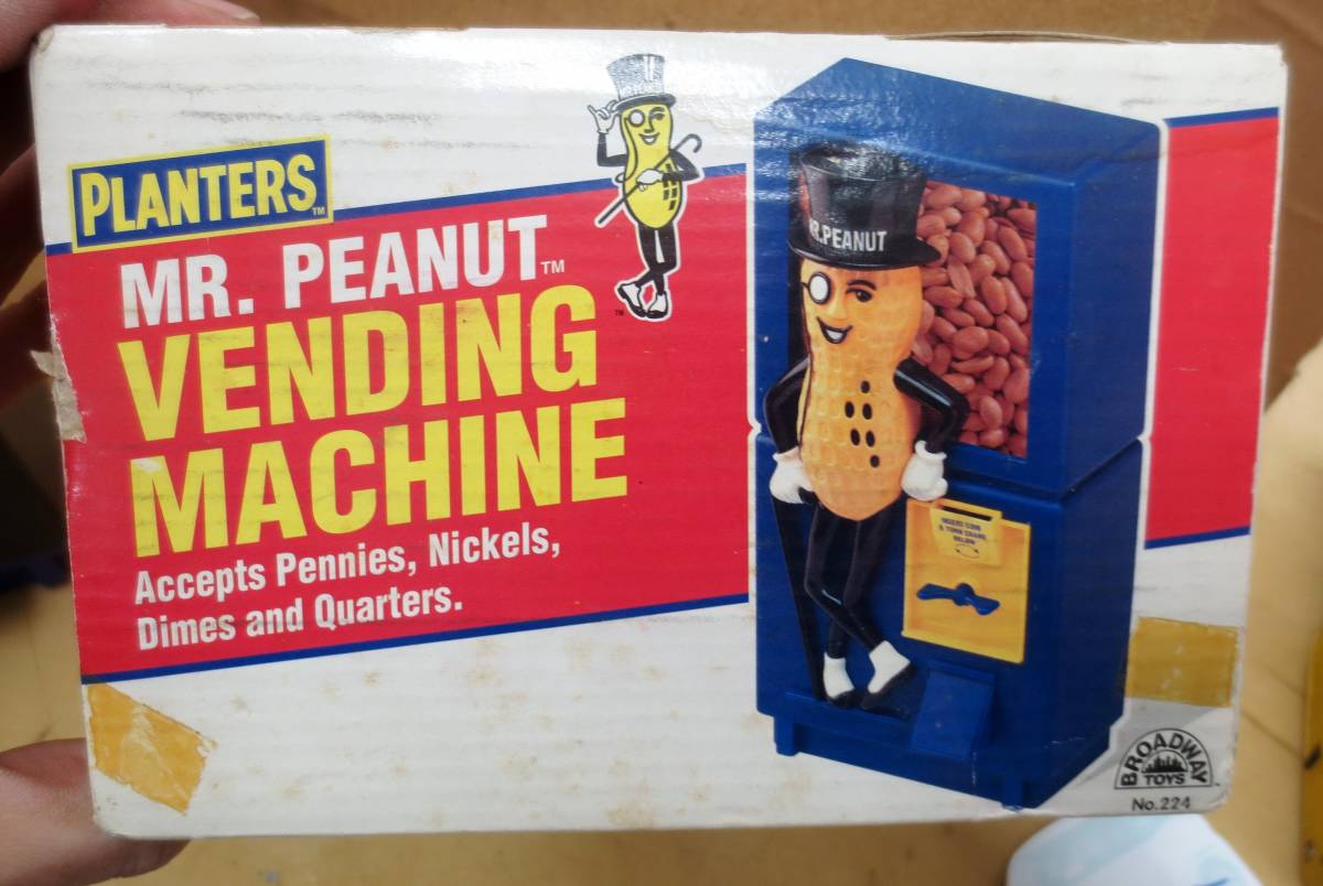 S5☆Mr.ピーナッツ ディスペンサー MR.PEANUTS VENDINGMACHIN☆良品 Mr