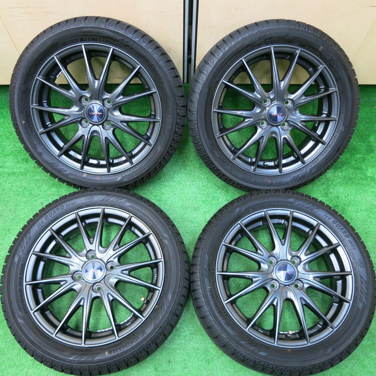 送料無料*バリ溝！21年！キレイ！ほぼ10分☆スタッドレス 165/55R15 