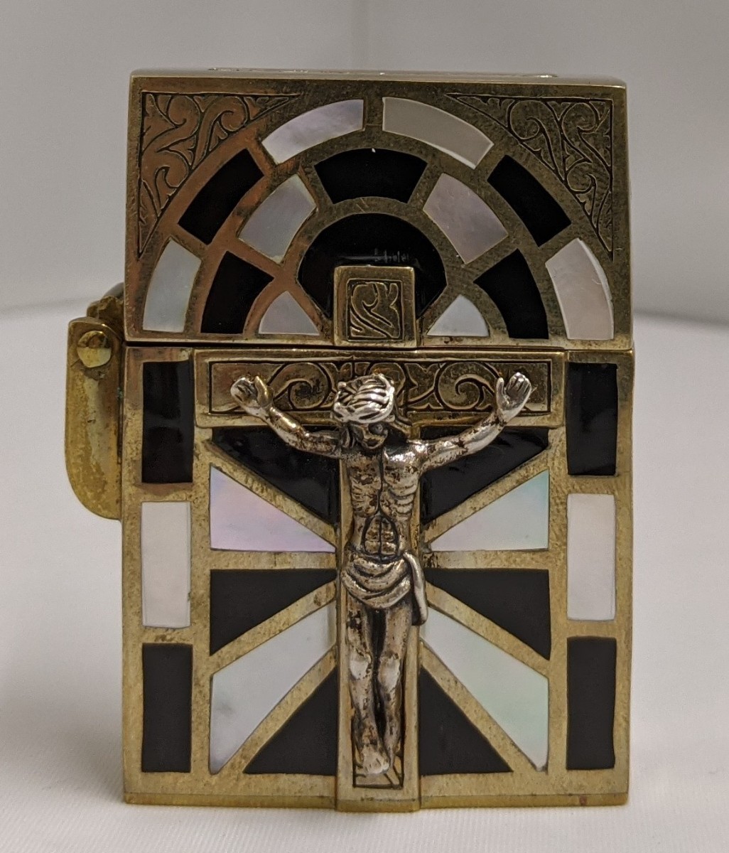 正規品，低価 Zippoライター 彫刻ブラス&シルバー925 good vibrations ロザリオクロス キリスト ステンドグラス ジッポ オニキス ZIPPO(その他)｜売買されたオークション情報、yahooの商品情報をアーカイブ公開 Zippo