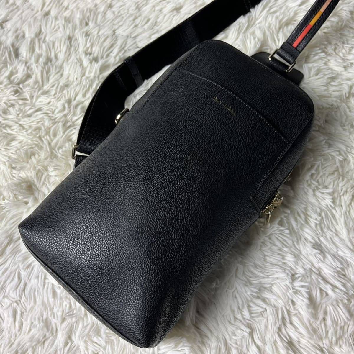 ポールスミス PAUL SMITH メンズ ナイロン レザー 斜め掛け ショルダー