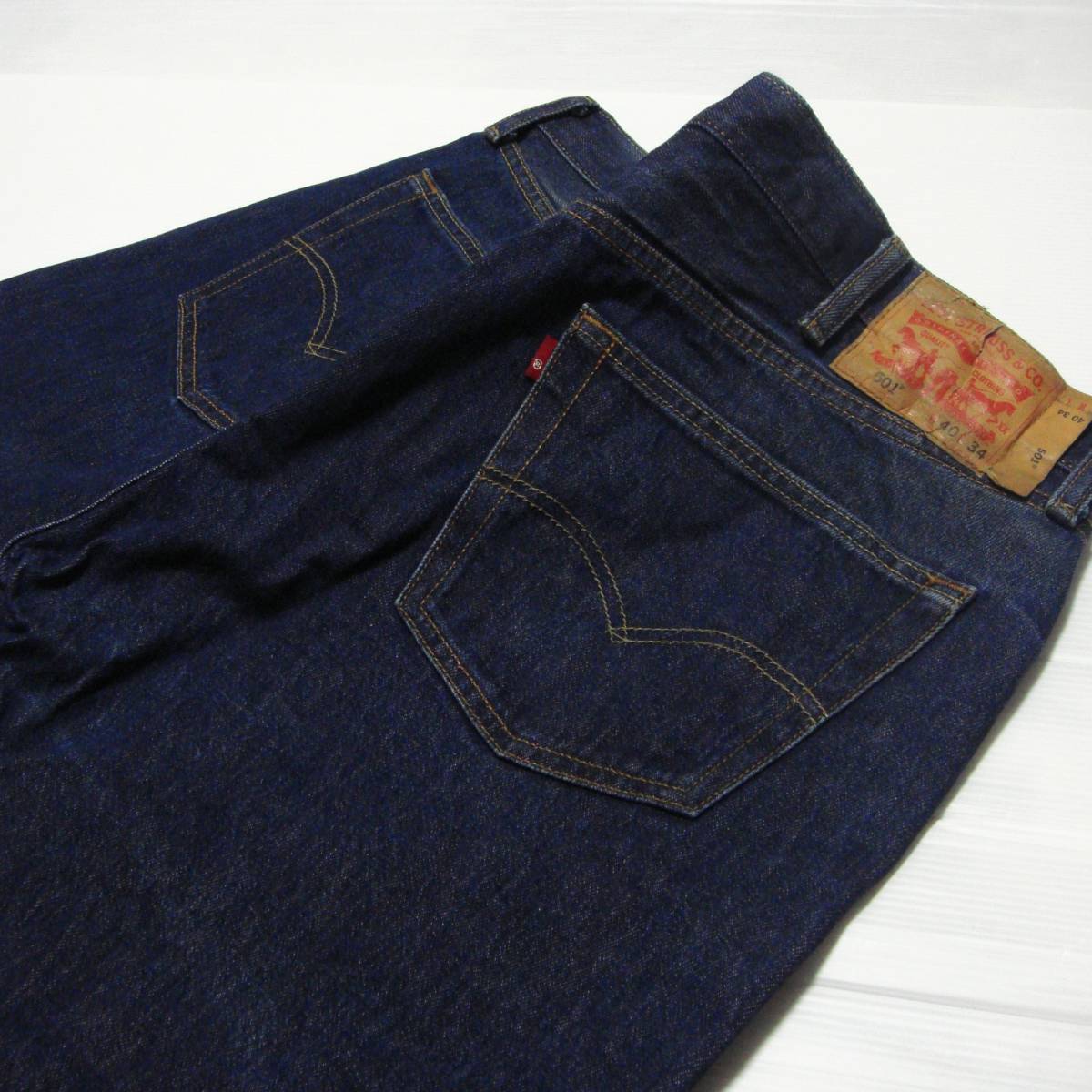 ■オリジナル リーバイス501-0000 生デニム リジッド■W[40 inch] 実寸98cm L78cm【 股 裾に擦れ無し 】アメリカ USA古着 M11■送料520