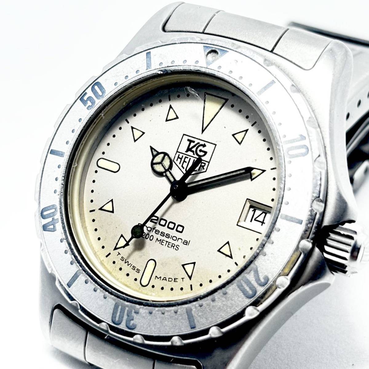TAGHEUER タグホイヤー 2000 Professional プロフェッショナル ベゼル正常 リューズねじ込みOK 電池交換済 ボーイズ ウォッチ