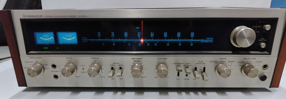 通電OK Pioneer STEREO RECEIVER MODEL SX-818 パイオニア ステレオ
