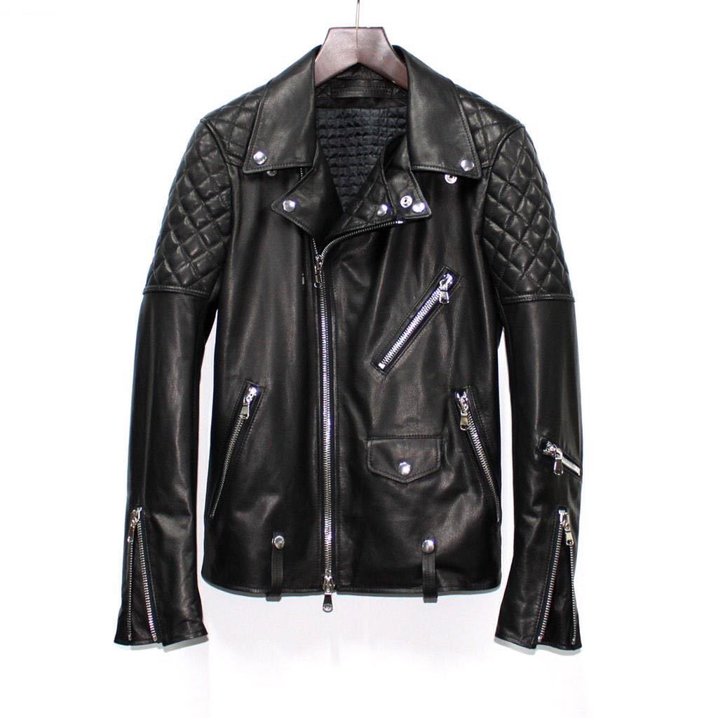 美品 ムーンエイジデビルメント ライダースジャケット ダブル 黒色