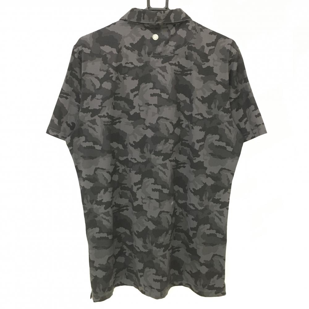 ブリーフィング 半袖ポロシャツ グレー×黒 迷彩 カモフラ メンズ L