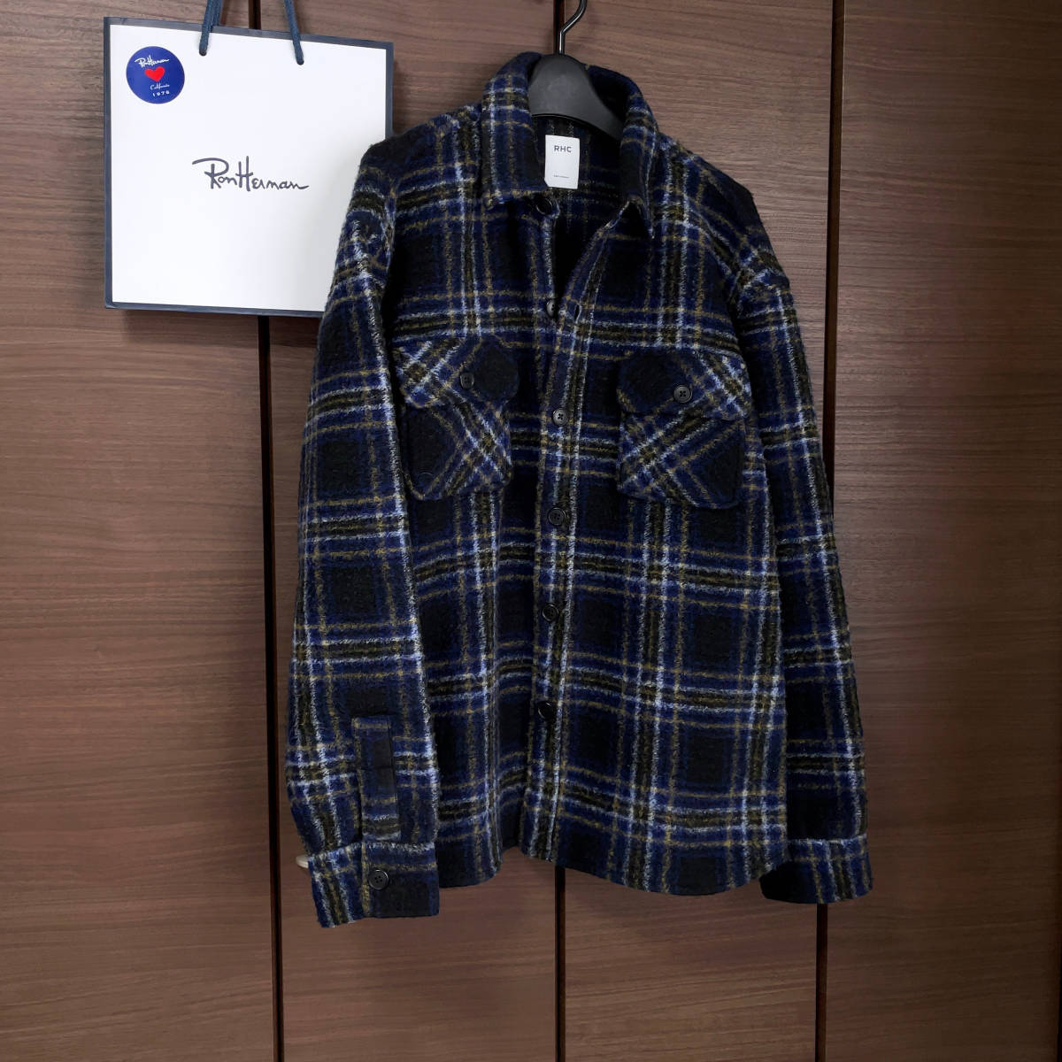 美品】ロンハーマン RHC シャギーボア CPO チェックシャツジャケット M 