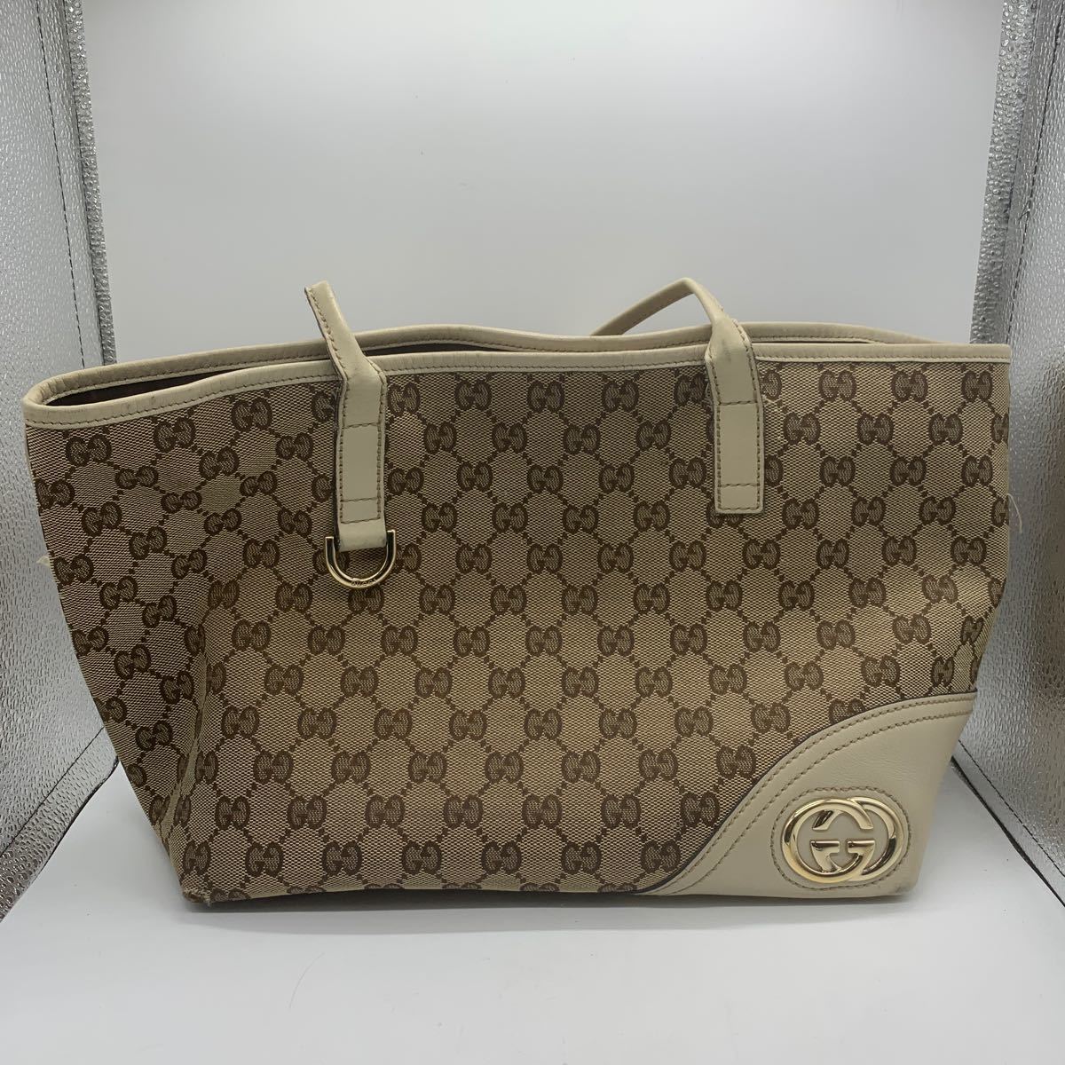 ニューブリット トートバッグ GUCCI グッチ | (グッチ) ベージュ GG柄 