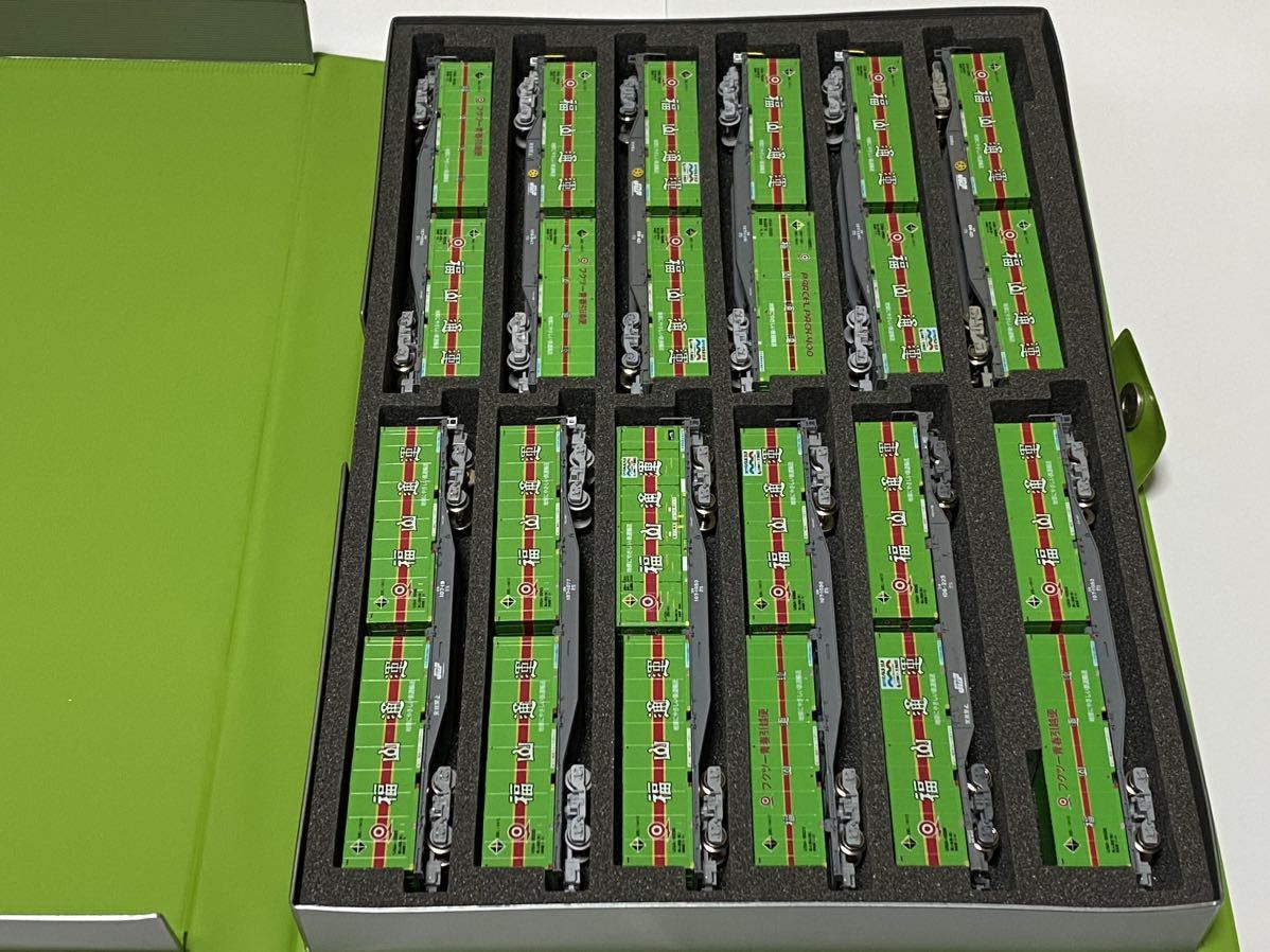 福山通運 福山レールエクスプレス コキ106 コキ107 U51A U54A 瀬戸内ひろしま 宝島 フクツー青春引越便 鉄道模型12両 朗堂 コンテナ TOMIX