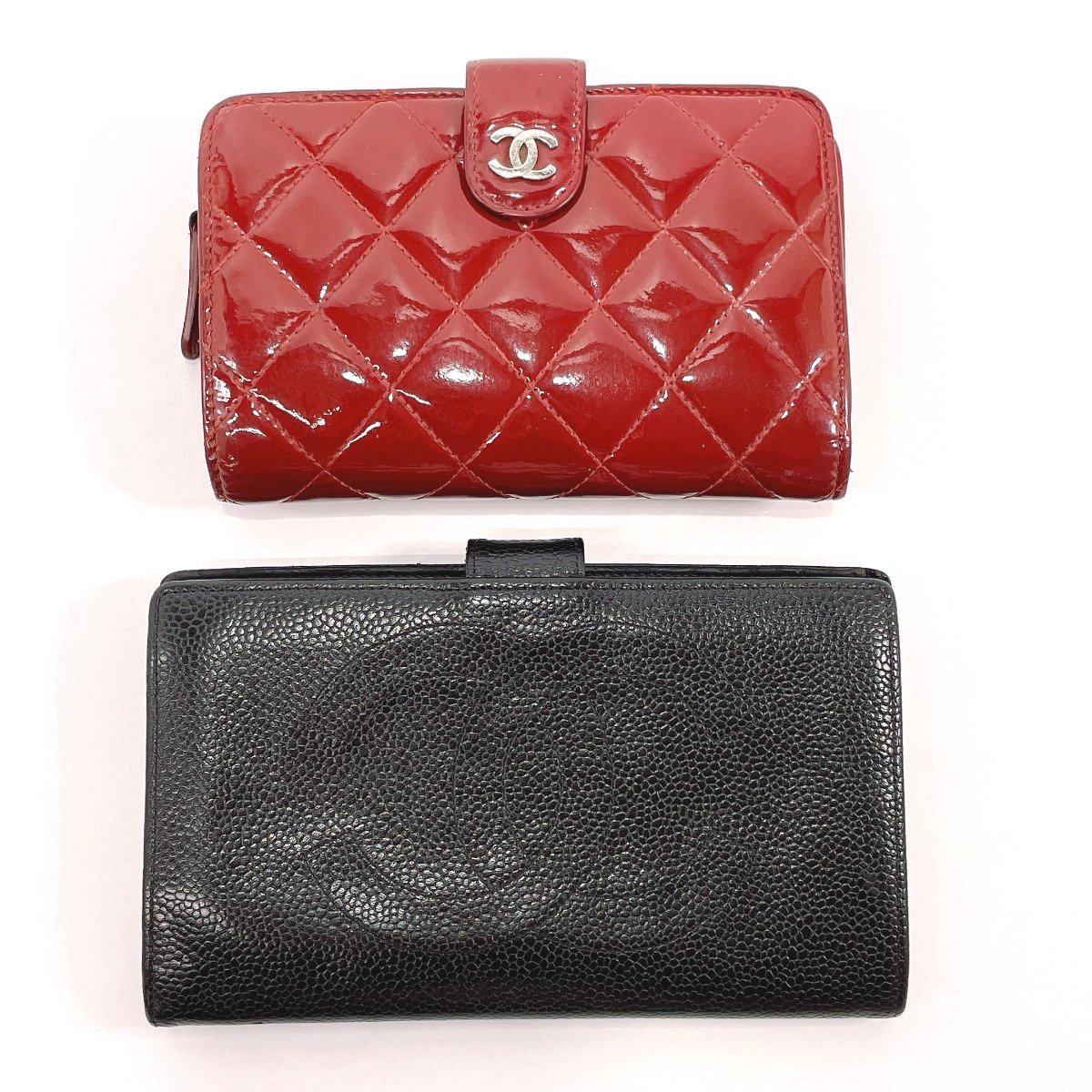 CHANEL シャネル 長財布 1円 ココマーク レザー キャビアスキン