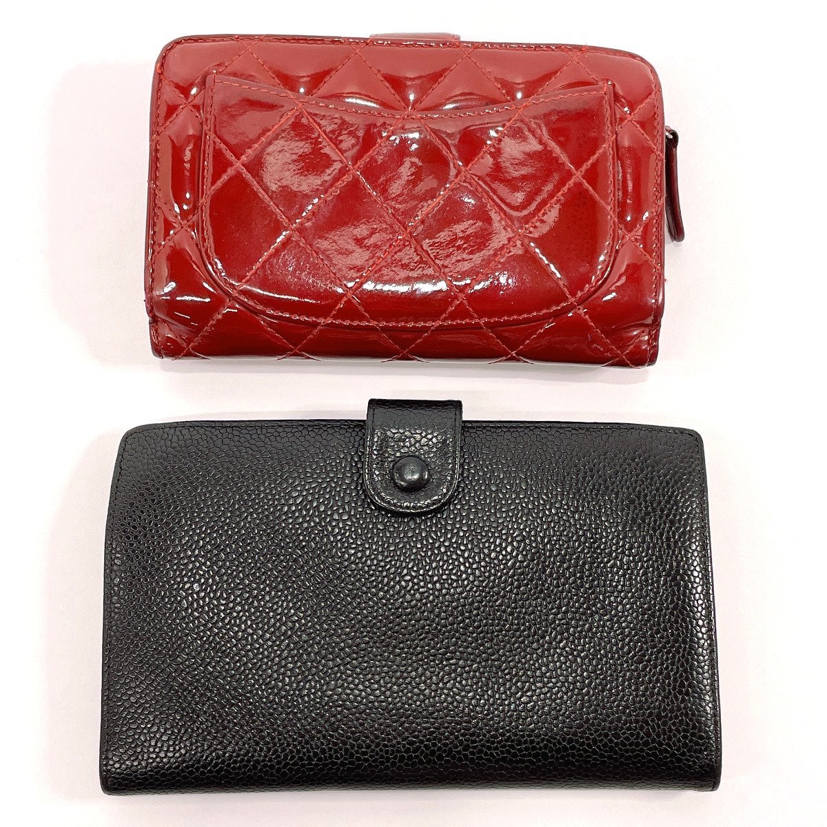 CHANEL シャネル 長財布 1円 ココマーク レザー キャビアスキン