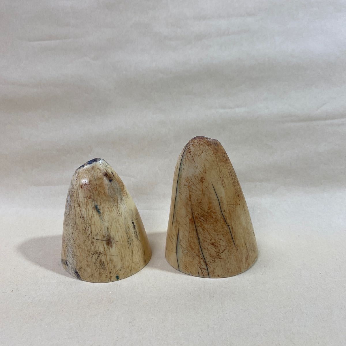 （売り切り）象牙風　マンモス　マッコウ　水牛　2本セット　300g