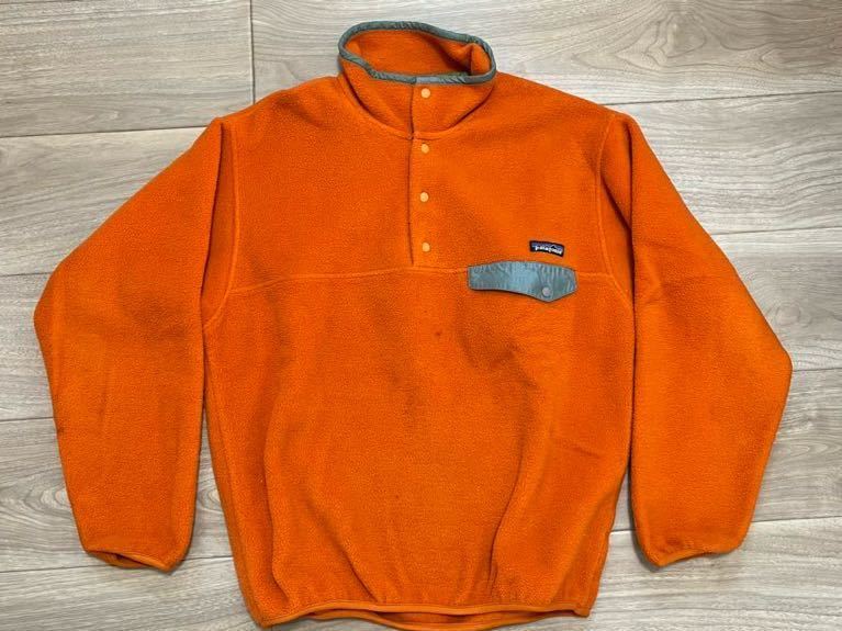 90s Patagonia Synchilla Snap-T パタゴニア スナップt フリース オレンジ シンチラ サイズM ヴィンテージ
