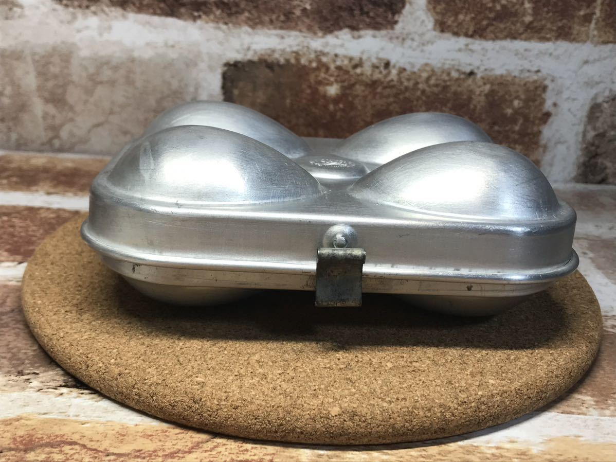 ★奇跡の未使用美品★ Le Grand Tetras アルミエッグホルダー ４個入り フランス製 1950年代 グランテトラ キャンプ ソロ 調理