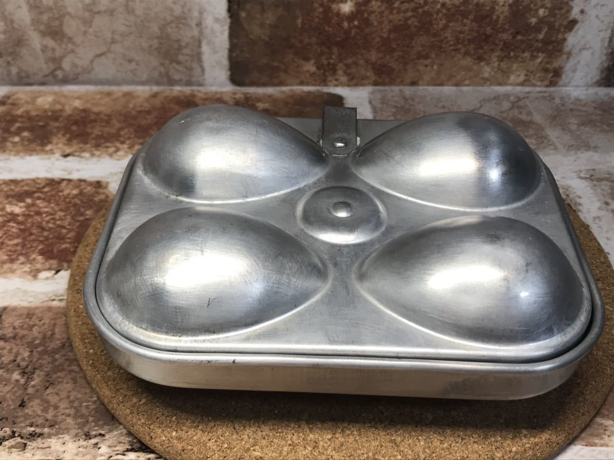 ★奇跡の未使用美品★ Le Grand Tetras アルミエッグホルダー ４個入り フランス製 1950年代 グランテトラ キャンプ ソロ 調理