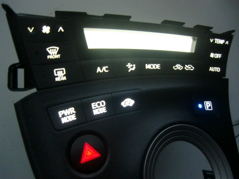 ☆30系 前期 プリウス エアコンパネル＋シフトパネル 純正LED打ち