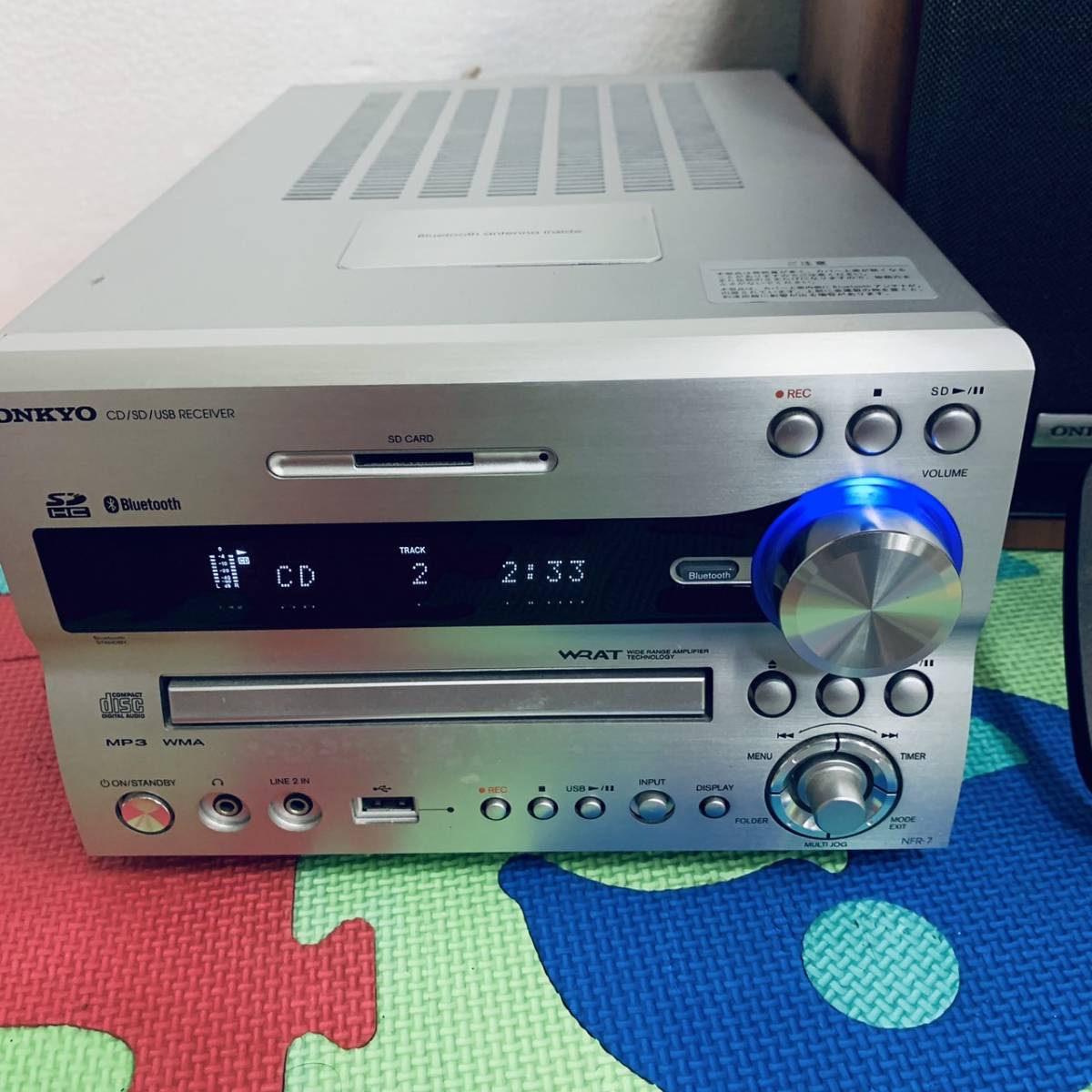 オンキョー NFR-7(本体)・D-NFR7(スピーカー) CD ブルートゥースOK NFR