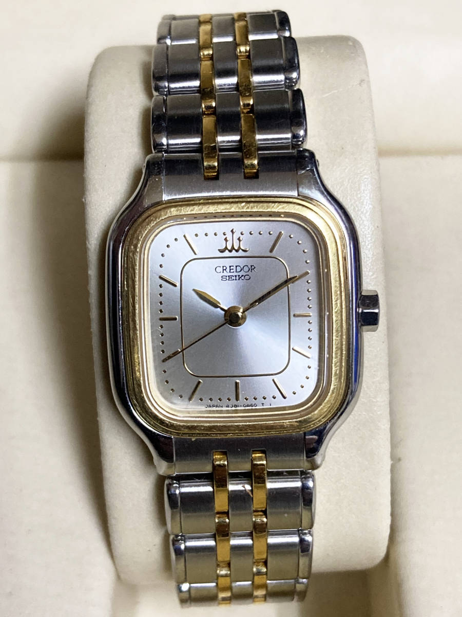 ★SEIKO CREDOR クレドールレディース ４J81ー５A00　18KT BEZEL　美稼動品　電池交換済み　アルコール消毒済み