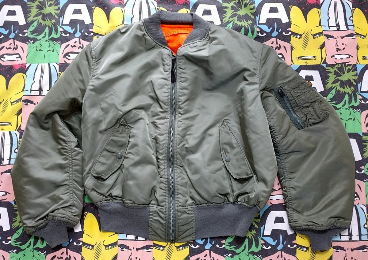 ALPHA アルファ MA1 フライトジャケット Lサイズ USA 米国 ミリタリー アメカジ 古着