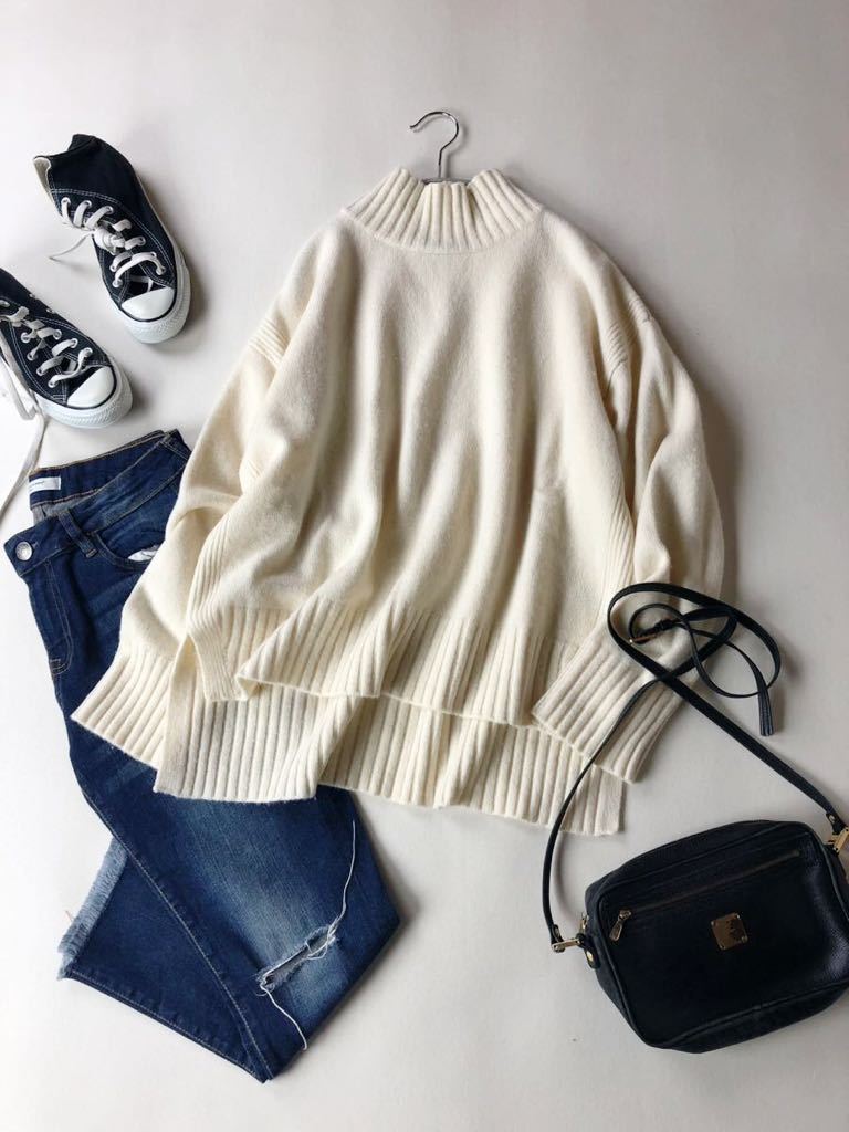 ジャーナルスタンダード JOURNAL STANDARD 柔らかカシミヤブレンド大人可愛いゆったりモックネックウールニット♪