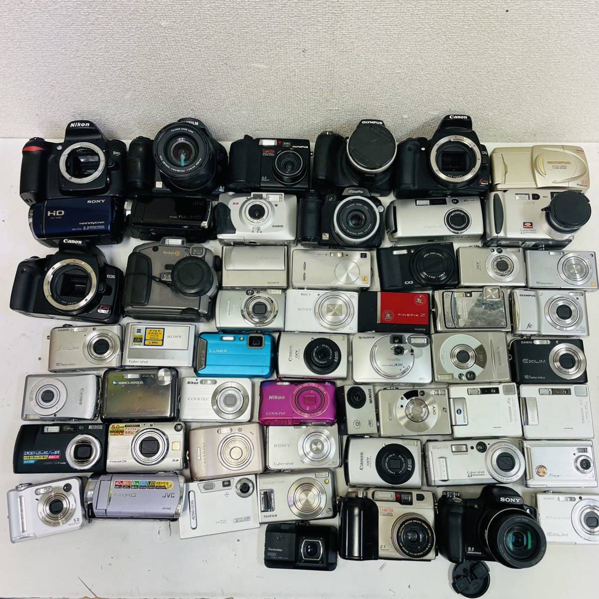 デジカメ まとめ ニコン キャノン ソニー パナソニック 富士 OLYMPUS コンパクトデジカルカメラ 大量まとめ 50個以上 CANON FUJIFILM