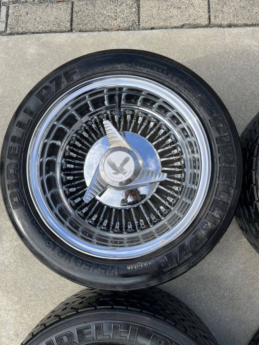 ロードスター ワイヤーホイール 13インチ 7J PIRELLI P7F 175/50 VR13