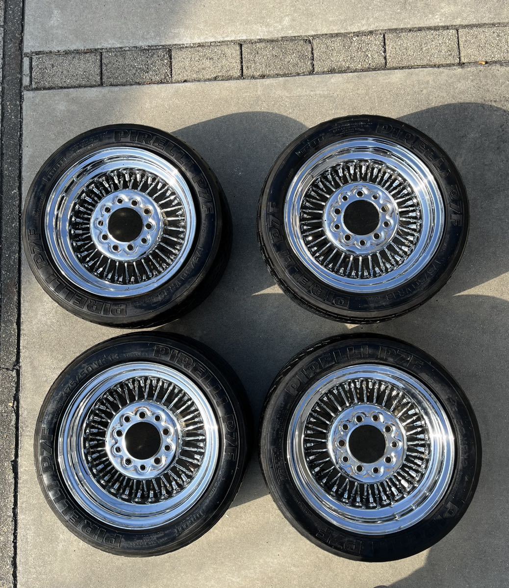 ロードスター ワイヤーホイール 13インチ 7J PIRELLI P7F 175/50 VR13