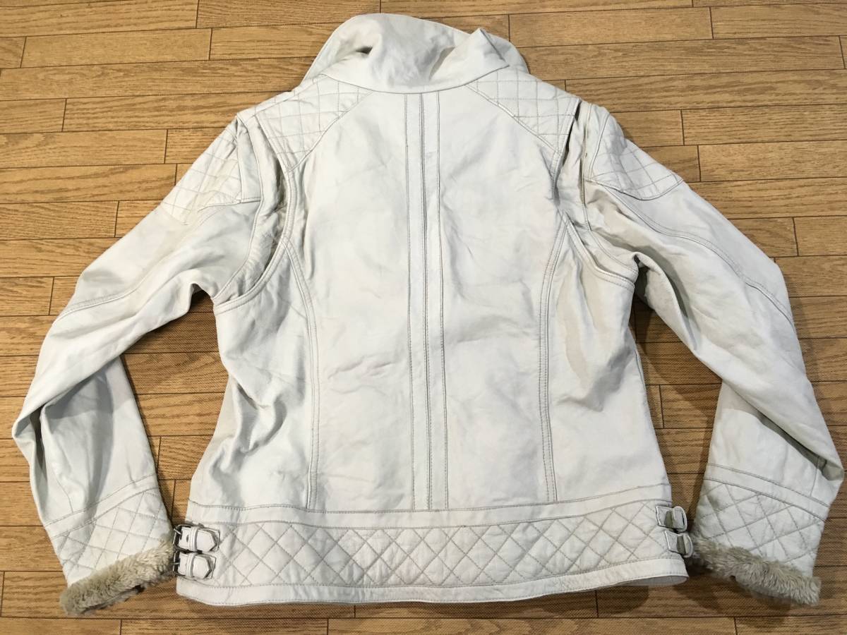 Harley-Davidson ライディングレザーJKT オフホワイト色 良品 身長174