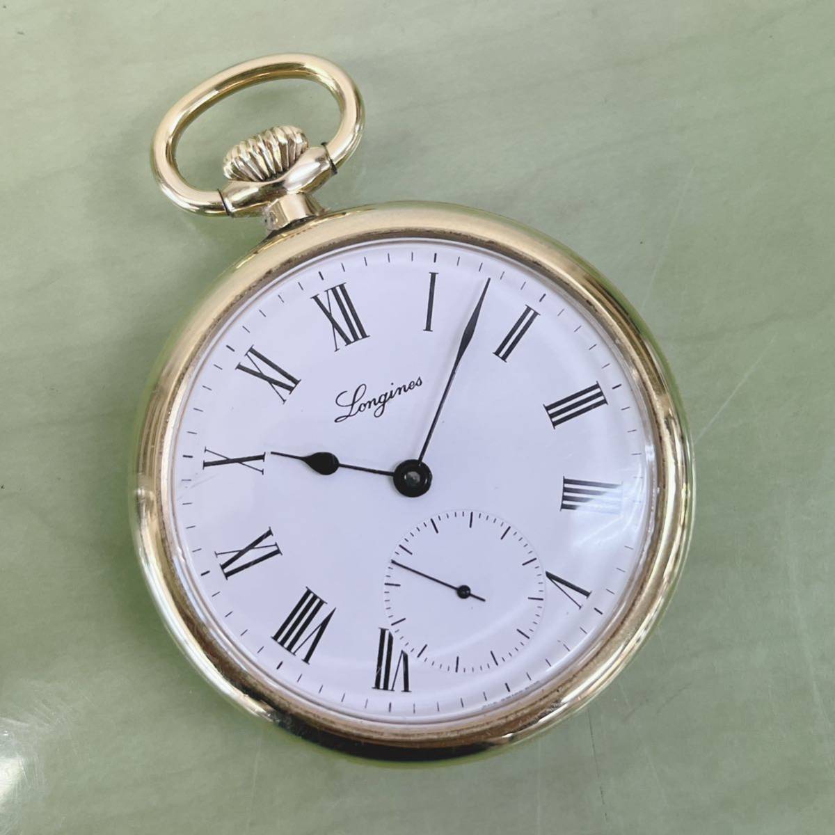 LONGINES ロンジン 白文字盤 スモセコ 手巻き 懐中時計 可動品 
