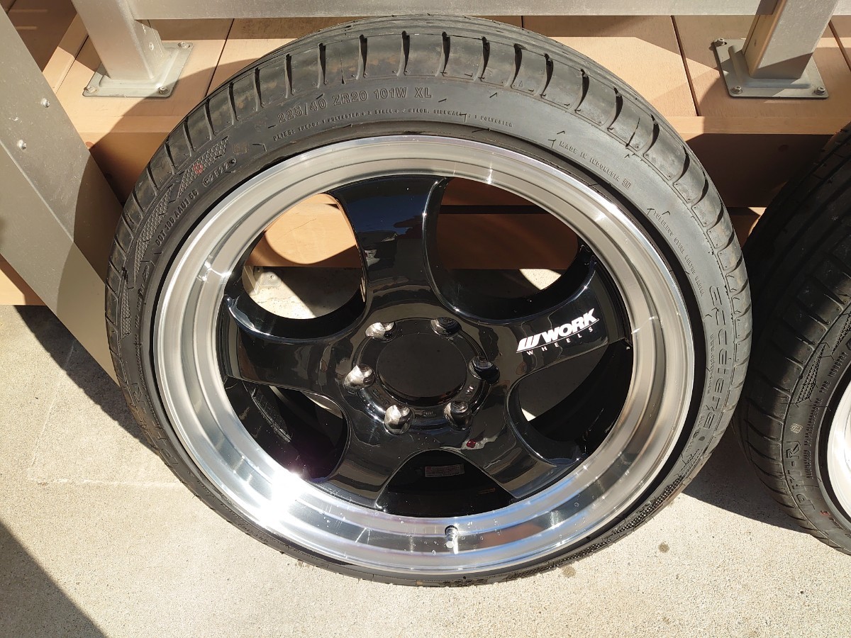 WORK S1HC 20インチ 8J +35 225/40R20 4本セット(ラジアルタイヤ 