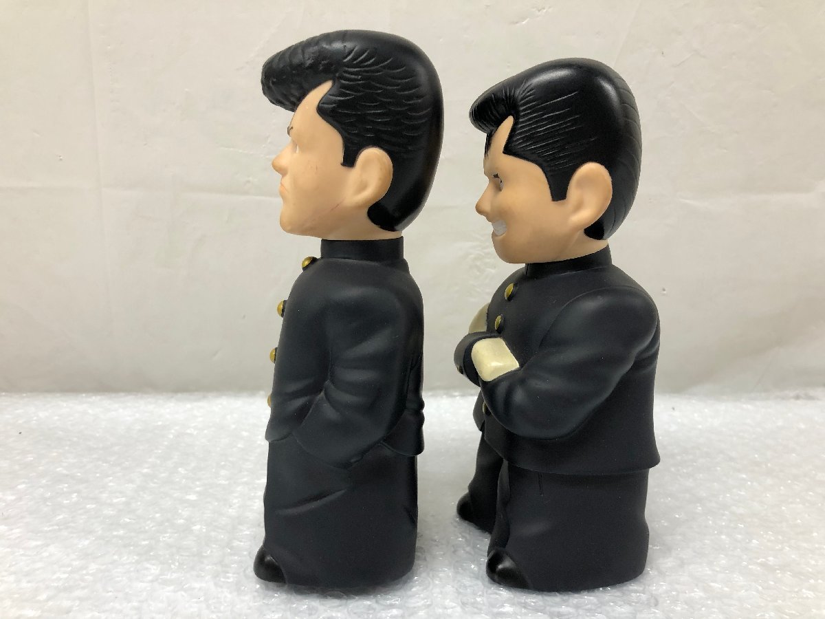 ビー・バップ・ハイスクール ソフビ人形 2体セット 右側音出る　左側音出ない k157*80 【ジャンク】 【音出ない】ビーバップハイスクール トオル