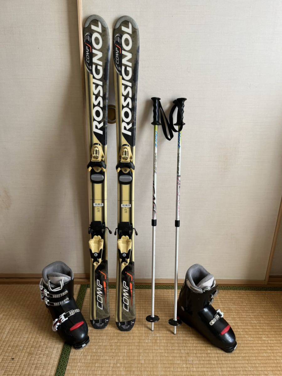 ジュニアスキー板120cm ストック90cm 子供用 スキー板（120 cm）ストック（90 cm）セット ジュニア スキー