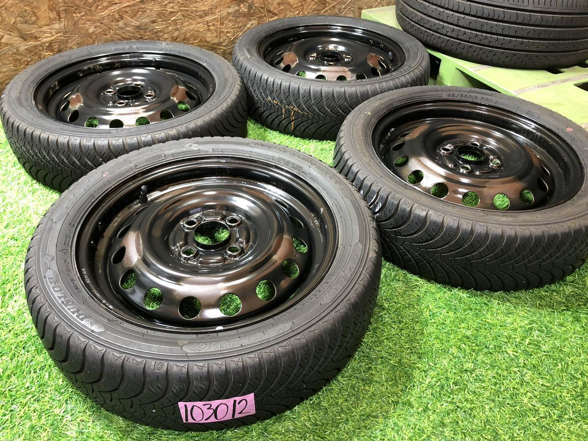 鉄チンホイール 15inch 4j+35 × 165/55R15 PCD100 4穴 軽自動車 オール 