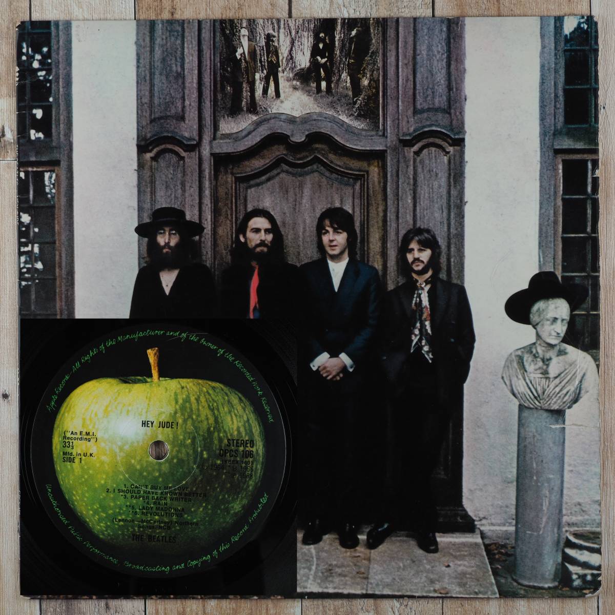 最初期1Mスタンパー★UK EXPORT/誤記"Revolutions"＆ "Paper Back Writer" /ダークアップル/HEY JUDE/CPCS106/THE BEATLES