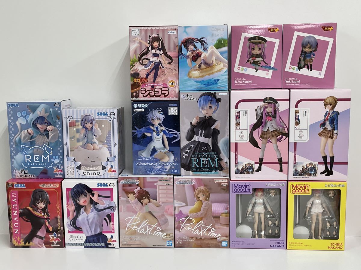 プライズ 美少女 フィギュア 16個セットA リゼロ レム ごちうさ 五等分 