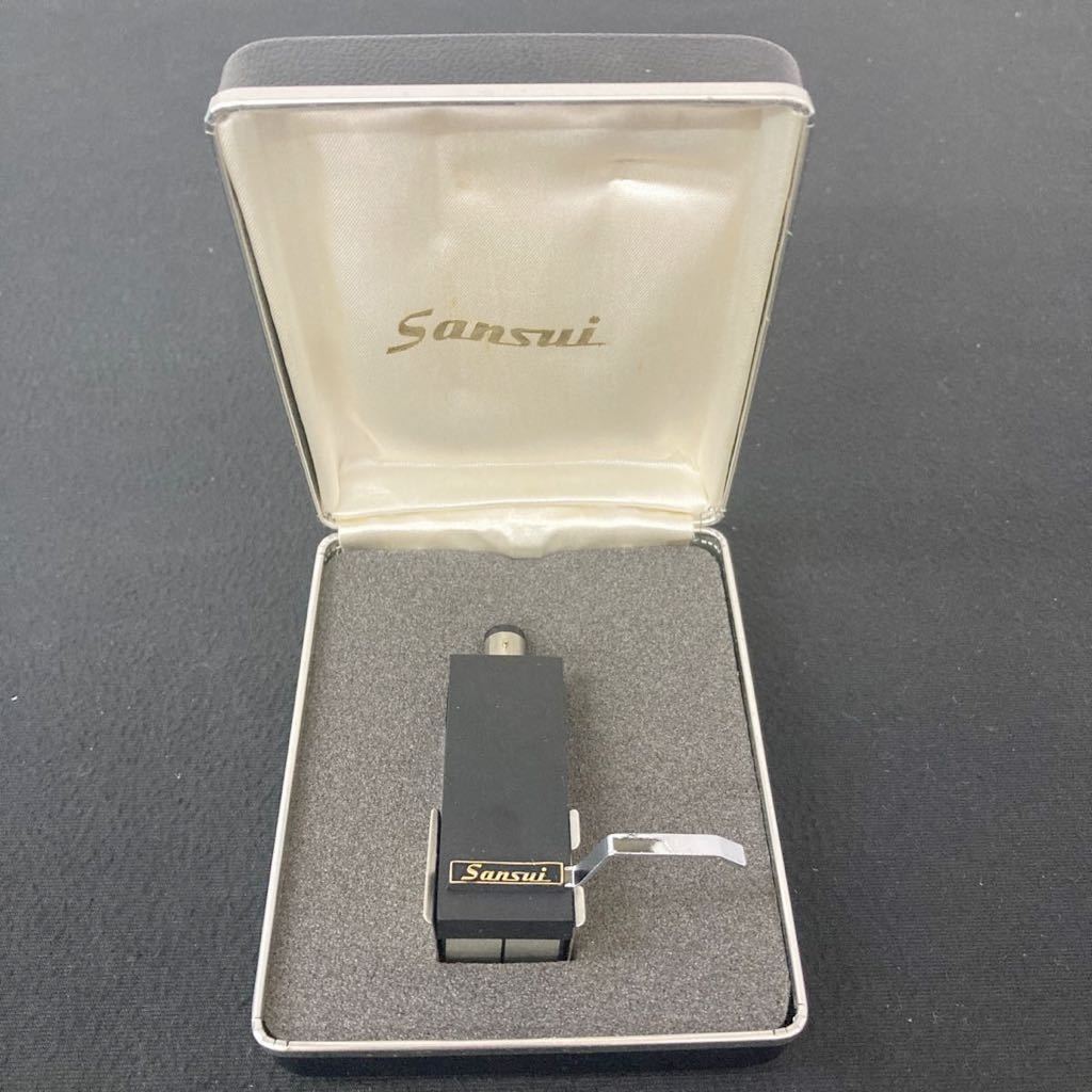 希少 SANSUI MC昇圧トランス内蔵 MCカートリッジ ヘッドシェル一体型 レコード針 ターンテーブル 山水 サンスイ　ケース付き