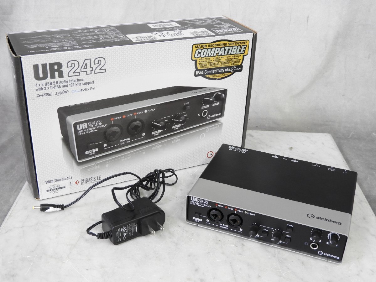 TAKA　Steinberg UR242 オーディオインターフェイス　中古 ☆ Steinberg スタインバーグ UR242 オーディオインターフェース 箱