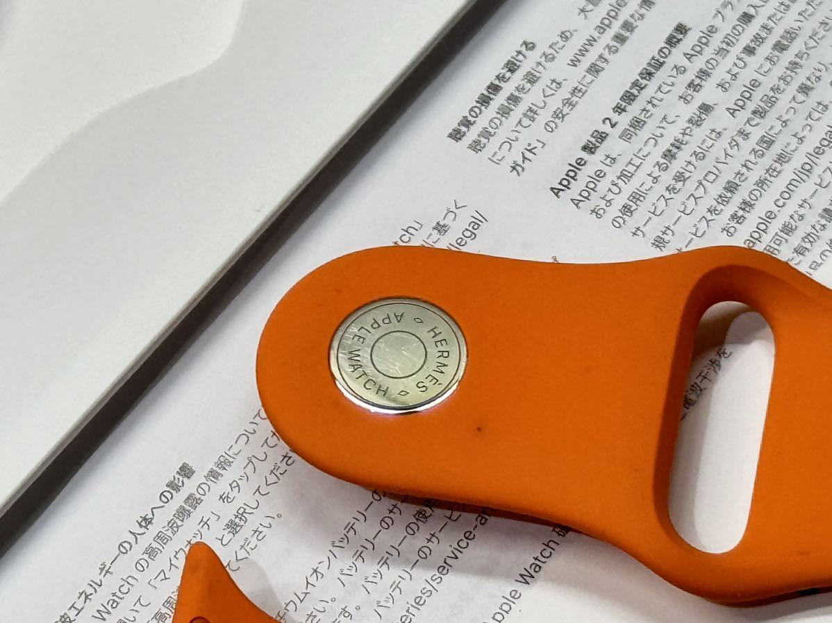 186 未使用　Apple Watch エルメス　オレンジラバー　スポーツバンド ☆即決 Apple Watch HERMES 限定 オレンジ スポーツバンド 41mm 40mm