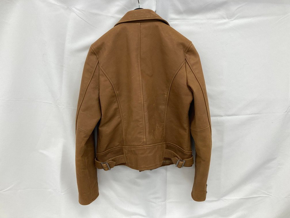 アヴィレックス ダークブラウン レザー シングルライダースジャケット