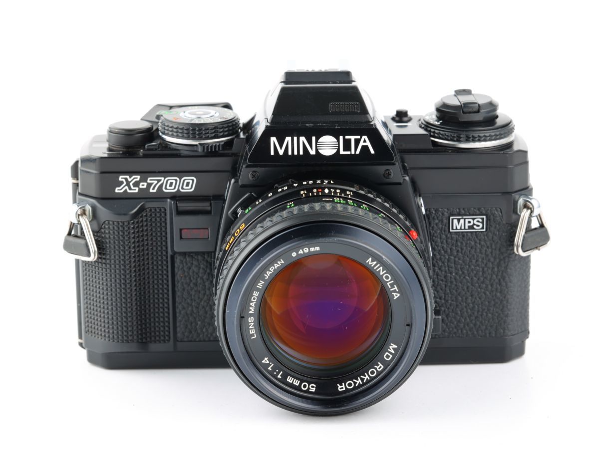 04036cmrk MINOLTA New X-700 + MD ROKKOR 50mm F1.4 MF一眼レフカメラ 標準レンズ