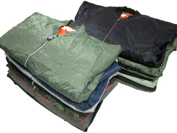 1円～売切★MA-1タイプ フライト ジャケット 大量 16枚セット★古着卸 L/LL/3L ミリタリー アウター 中綿 オススメ まとめ売り No.F-4