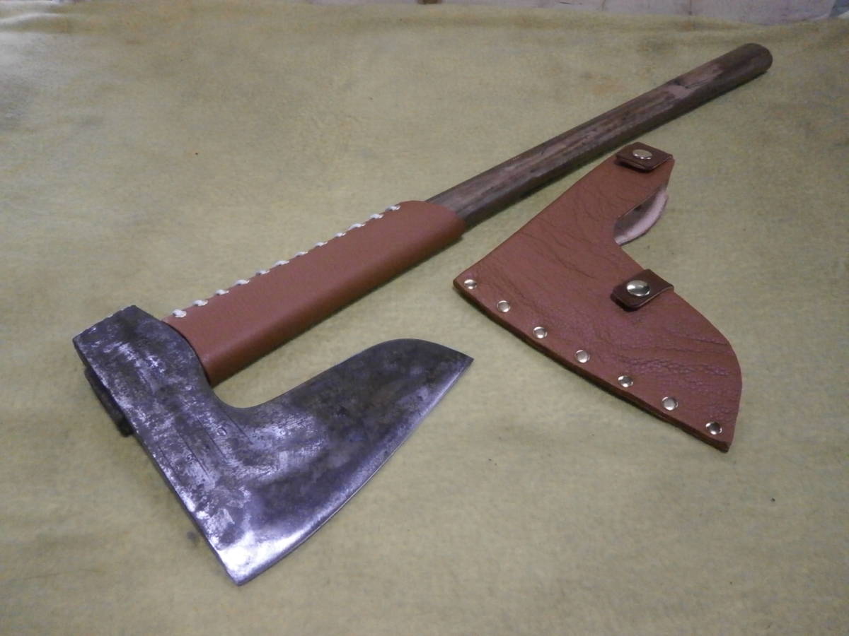 売切り】 斧 まさかり 在銘 土佐もの 特別品 古斧 鉄製 鉄斧 オノ  