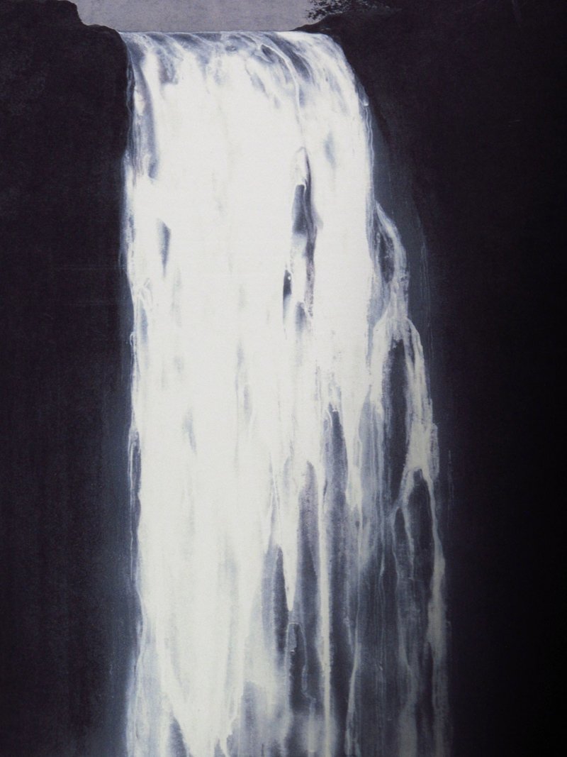 GINZA絵画館】千住 博 オリジナル版画「滝・崖の木」限定版・直筆