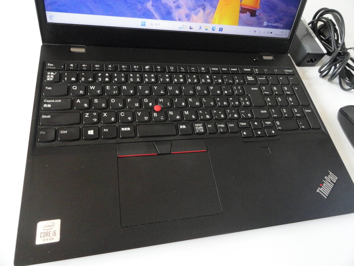 ☆☆お奨めLenovo ThinkPad L15 Gen1ブラック SSDWin11 Corei5-10210U プロセッサーとってもスタイリッシュな綺麗美品な中古品 ☆☆ L15 ThinkPad Gen