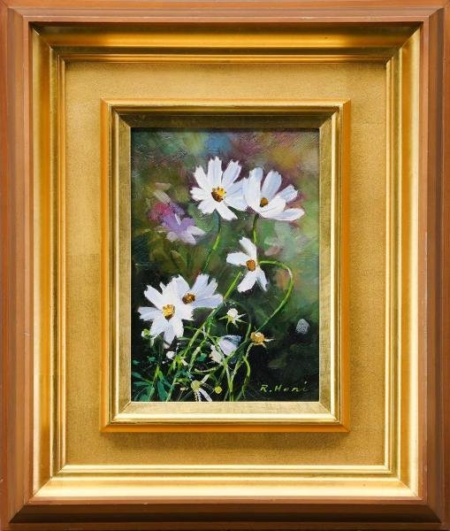 Yahoo!オークション の落札相場 (美術品) 「秋桜コスモス」絵画 真作