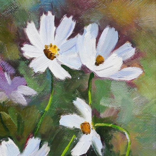 Yahoo!オークション の落札相場 (美術品) 「秋桜コスモス」絵画 真作