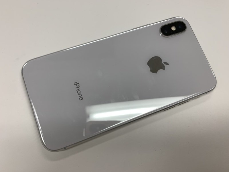 JA067 SIMフリー iPhoneX シルバー 64GB ジャンク ロックOFF - Apple