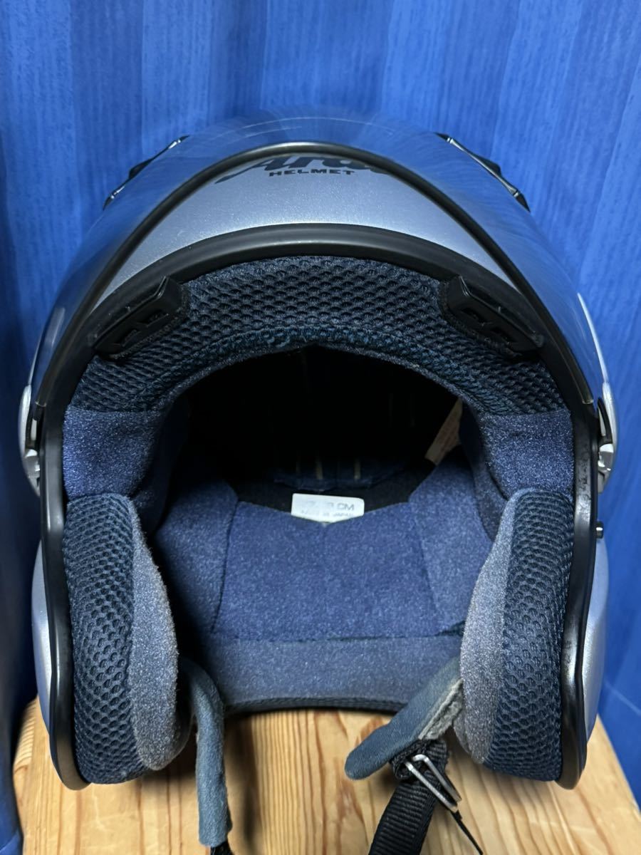 良品 Arai アライ SZ-α3 SZ-αⅢ シルバー ジェットヘルメット 57.58cm