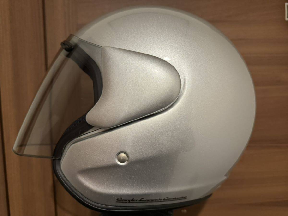 良品 Arai アライ SZ-α3 SZ-αⅢ シルバー ジェットヘルメット 57.58cm